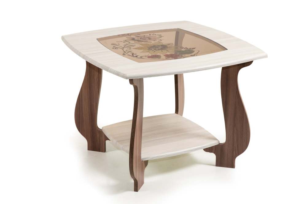 Стол журнальный Сонома «СЖ-22» стекло с рисунком 