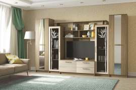 Гостиная «Мидори» Ясень шимо темный/Ясень шимо светлый.