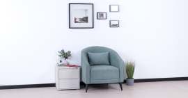 Кресло для отдыха «Бернис» ТК 443 Эстетика малахит (серо-ментоловый)