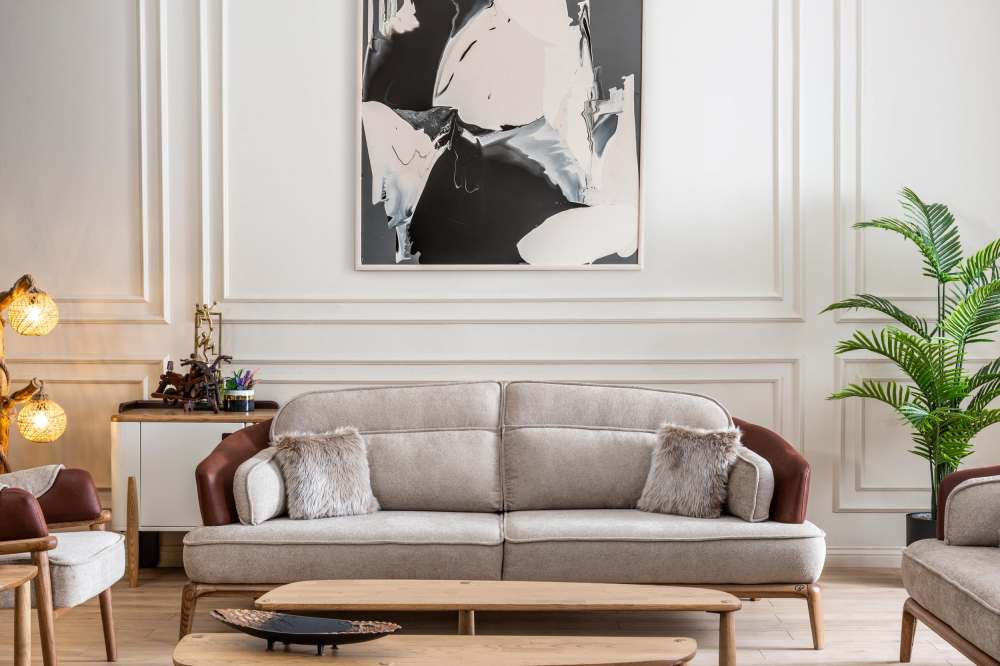 Диван 3х местный «Bugatti» без спального места Бежевый