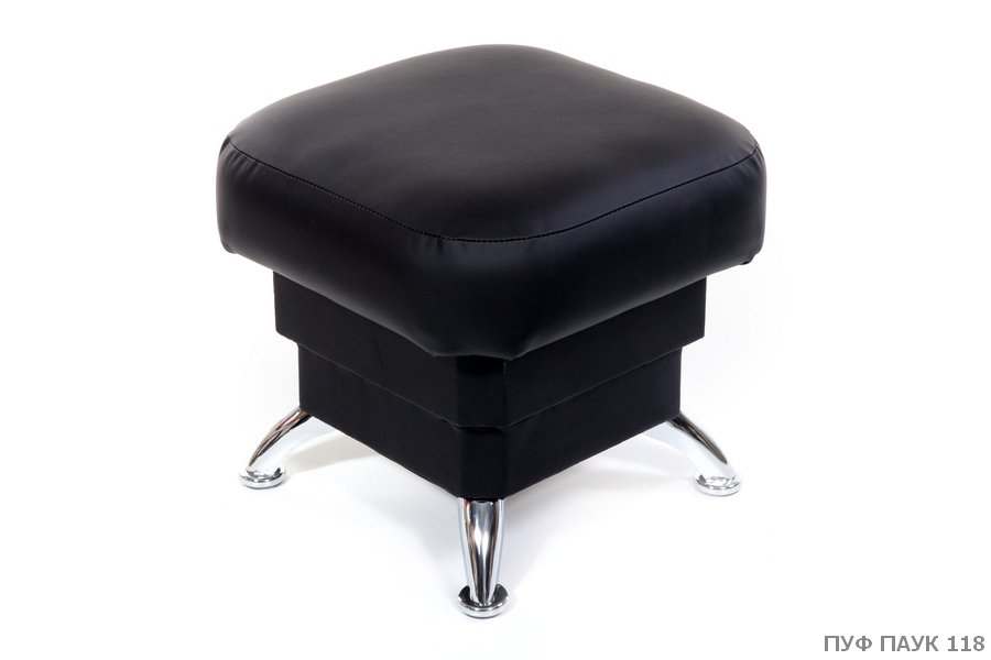 Пуф «Паук» Экокожа 118 черный