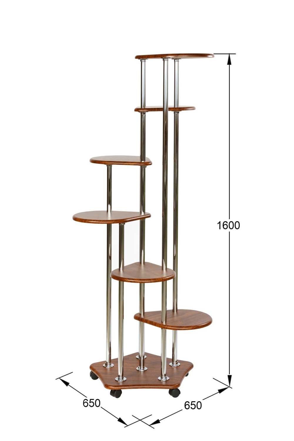 Подставка для цветов «Шестерочка» Орех