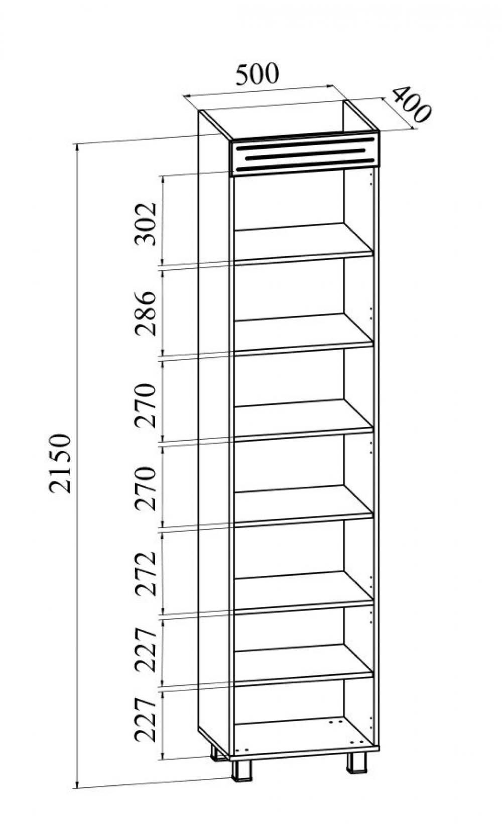 Шкаф-витрина со стеклом «Элизабет» размеры