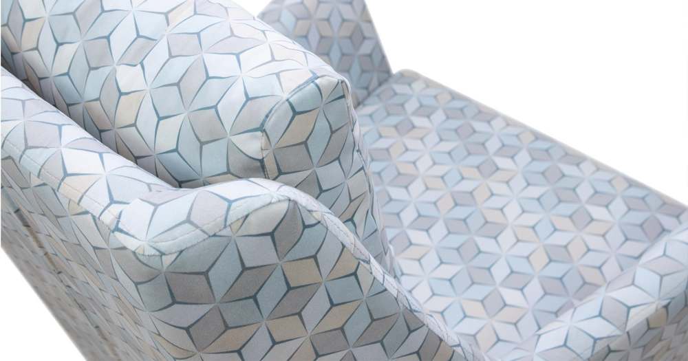 Кресло «Дали» Фибра Оригами серо-голубой бежевый