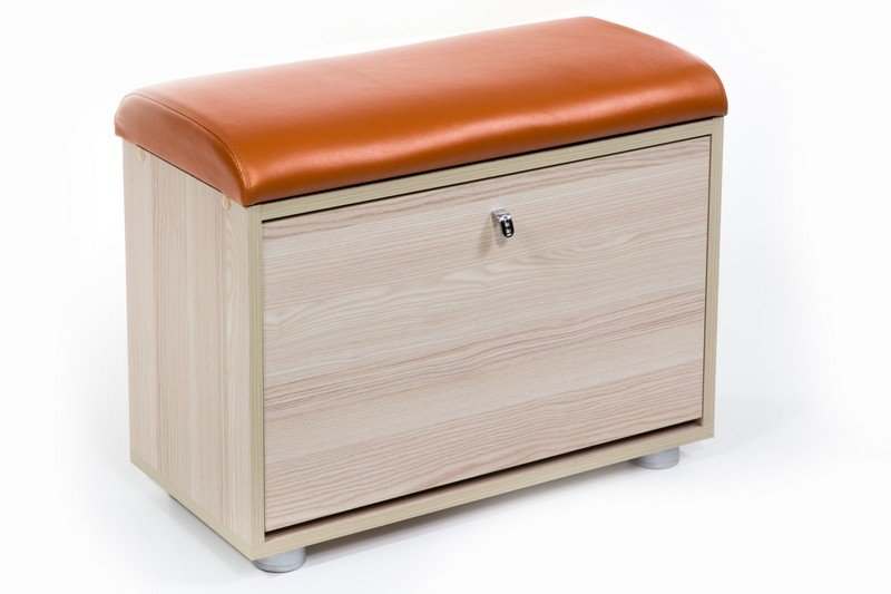 Обувница МС-1 Ясень/Экокожа 120 оранжевый