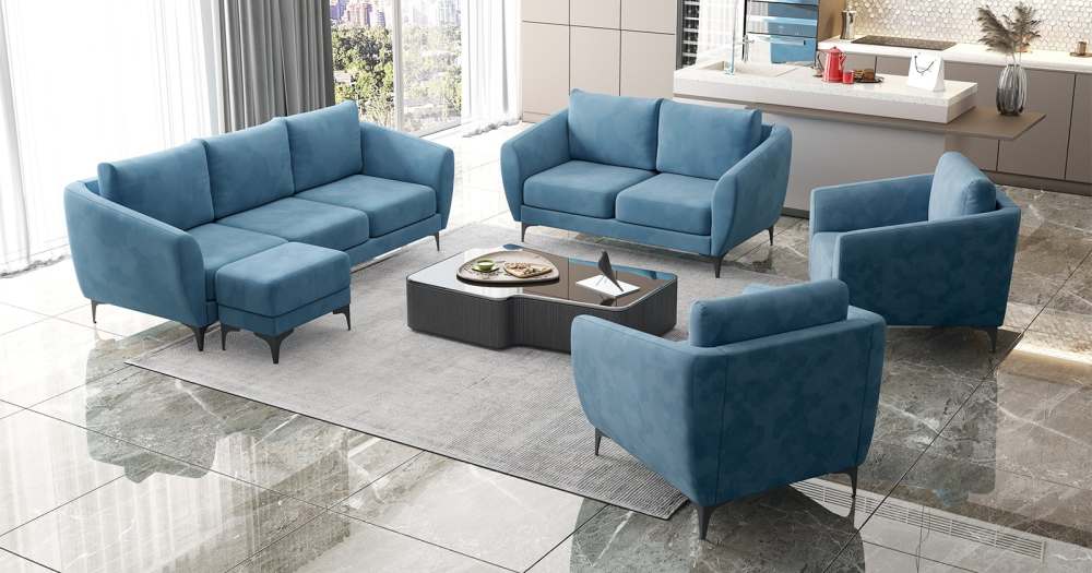 Коллекция «Дана» Посейдон океан серо-голубой