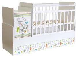 Кровать детская «Фея» 1100 Панды, белый