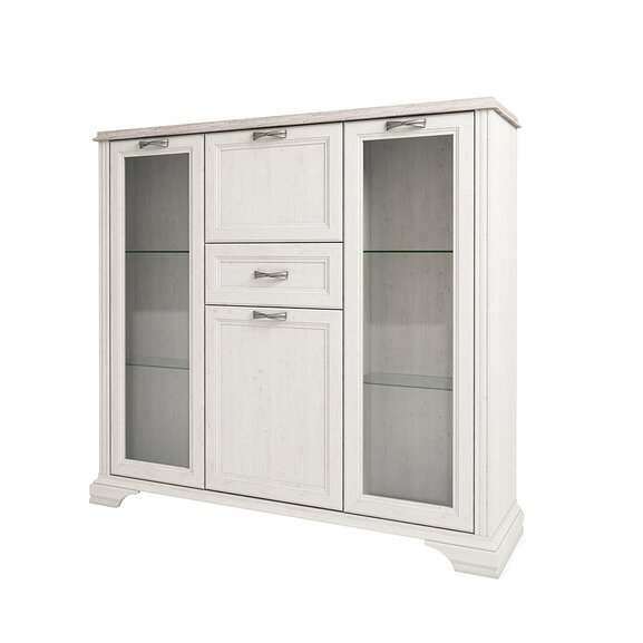 Шкаф-витрина «Монако» 2V2D1S, глубина 38 см