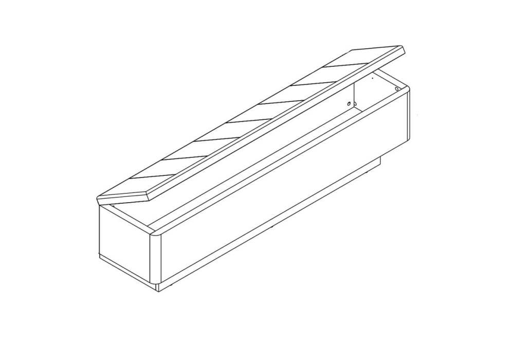 Скамья приставная «Джаггер» Ширина, см 167,4 Высота, см 40,7 Глубина, см 43,4