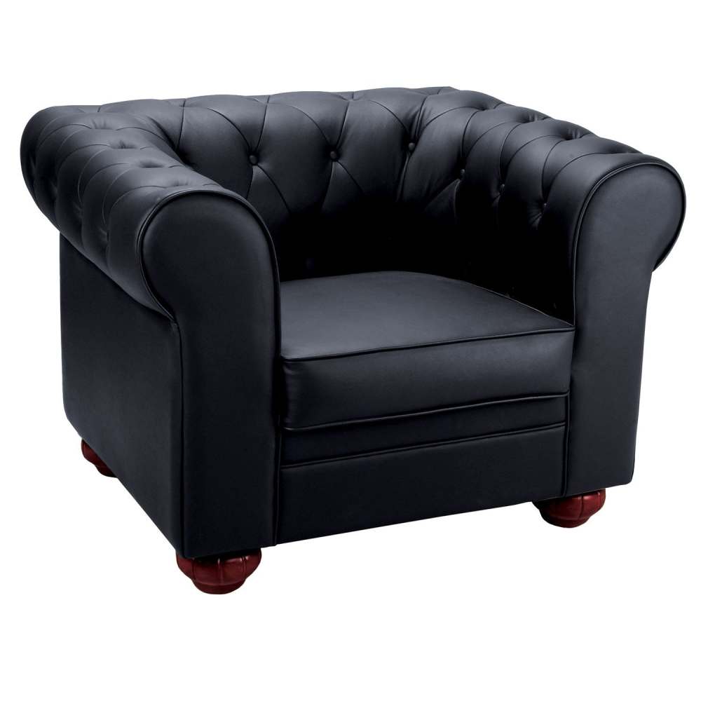 Кресло-диван «CR-1» Кожа черная