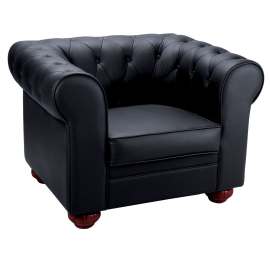 Кресло-диван «CR-1» Кожа черная