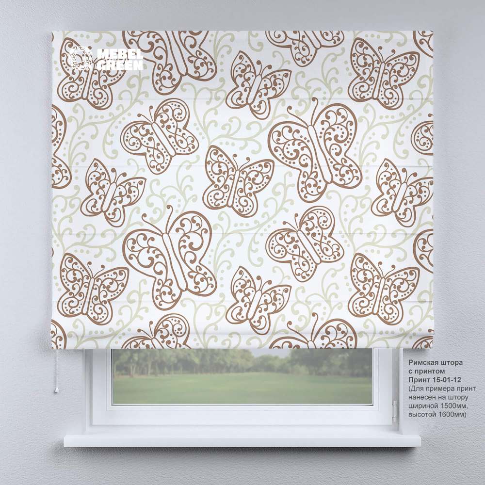 Римская штора для проёма с фотопечатью «15-01-12»