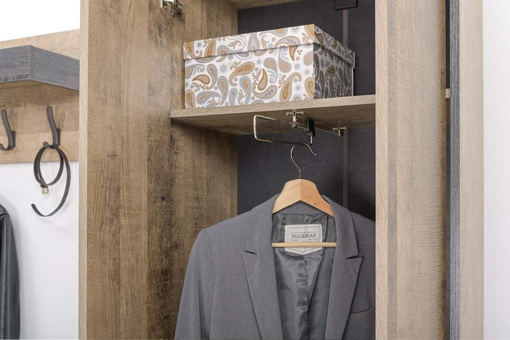 Шкаф для одежды 13.328.02 «Трувор» Дуб Гранж Песочный/Кромка Интра