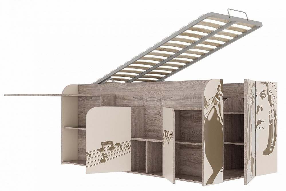 Кровать-гардероб «Битбокс» 900 левая