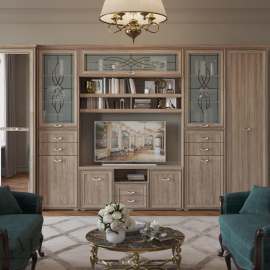 Гостиная «Эйми 9» Гикори Джексон светлый патина/Орех