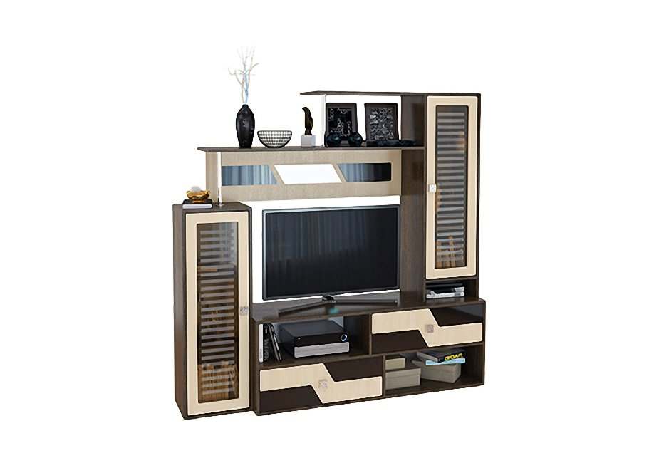 Гостиная «34» Дуб венге/дуб молочный