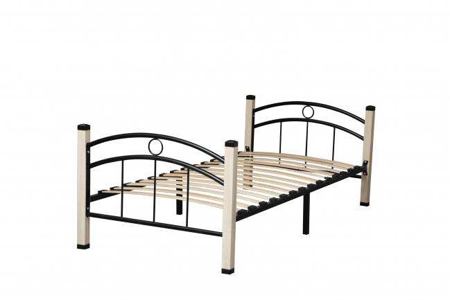 Кровать «Скарлетт», размер спального места 90х200 см Металл черный/Дуб сонома