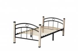 Кровать «Скарлетт», размер спального места 90х200 см Металл черный/Дуб сонома