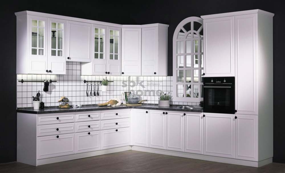 Модульная кухня «Бьянка» МДФ Белый матовый вариант 2