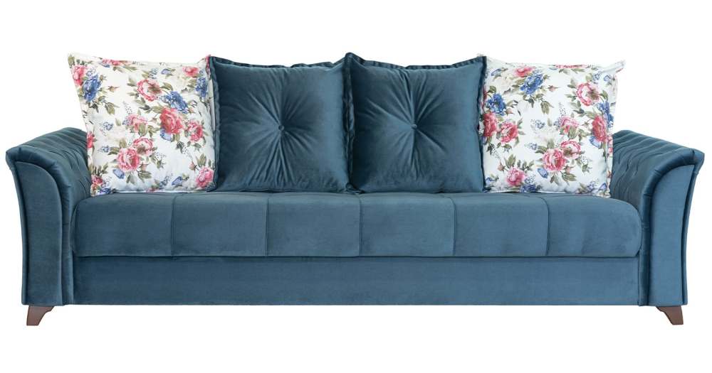 Диван 964 Лекко океан полуночно-синий, спальное место 195x131 см