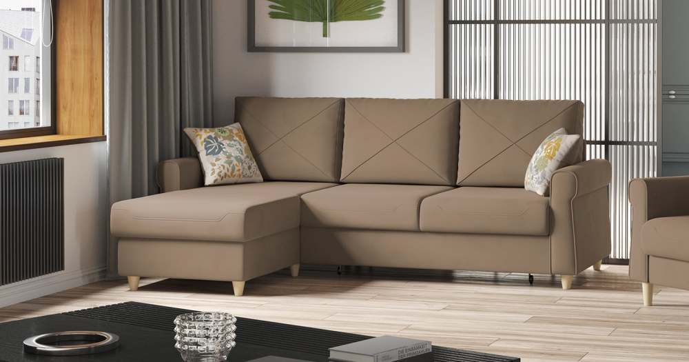 Диван угловой «Иветта» ТД 353 Аватар 225 ореховый