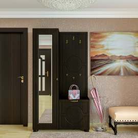 Модульная прихожая «Монблан» Венге подлинный/орех шоколадный вариант 7