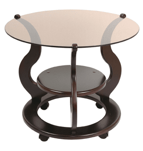 Стол журнальный «Варьете 3.1» стекло тонировка коричневый