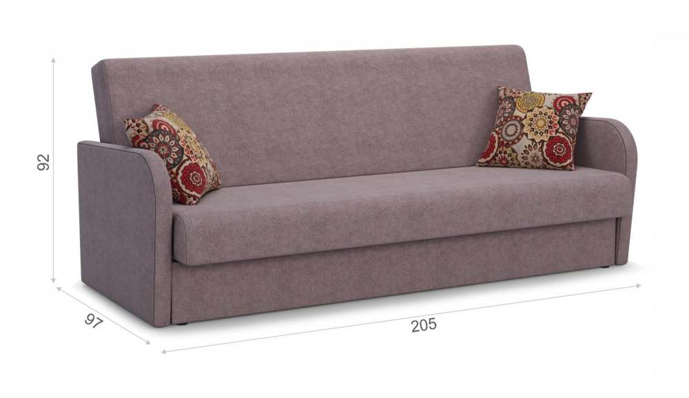 Диван прямой «Аква» Savana latte размеры