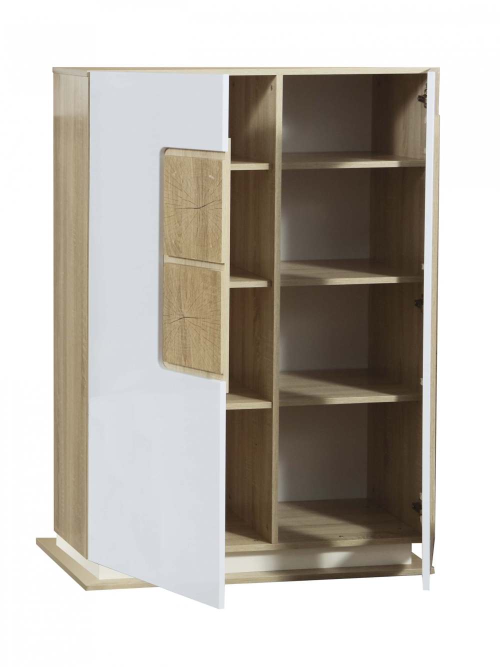 Шкаф комбинированный 30.03-02 «Дора» Дуб сонома/белый глянец