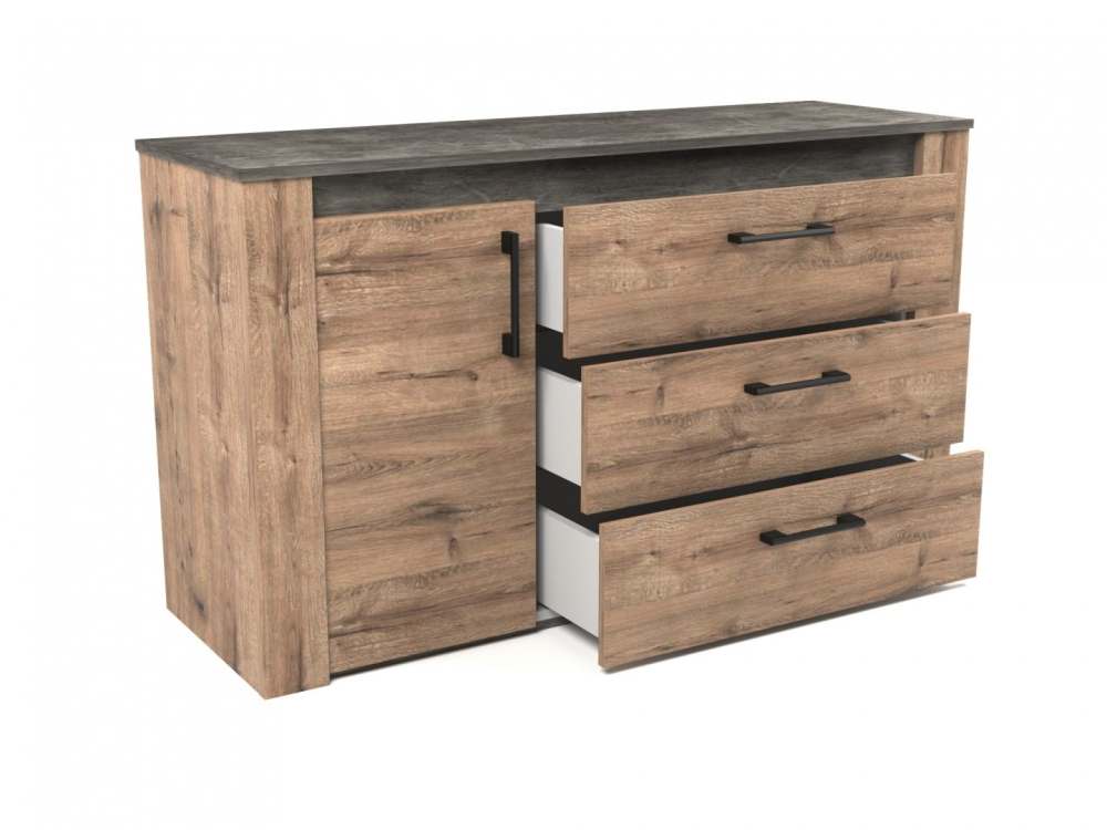 Комод «Денвер» Веллингтон/Камень темный, глубина 43,5 см