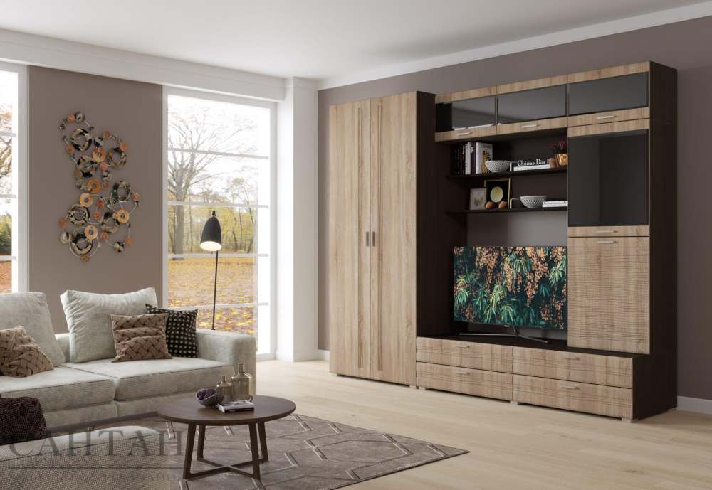 Гостиная «Лотос 24» Венге/Дуб сонома