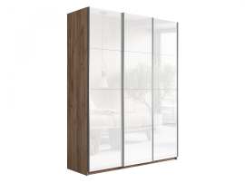 Шкаф-купе 3-х дверный «Прайм» 3 двери Белое стекло, Крафт Табачный