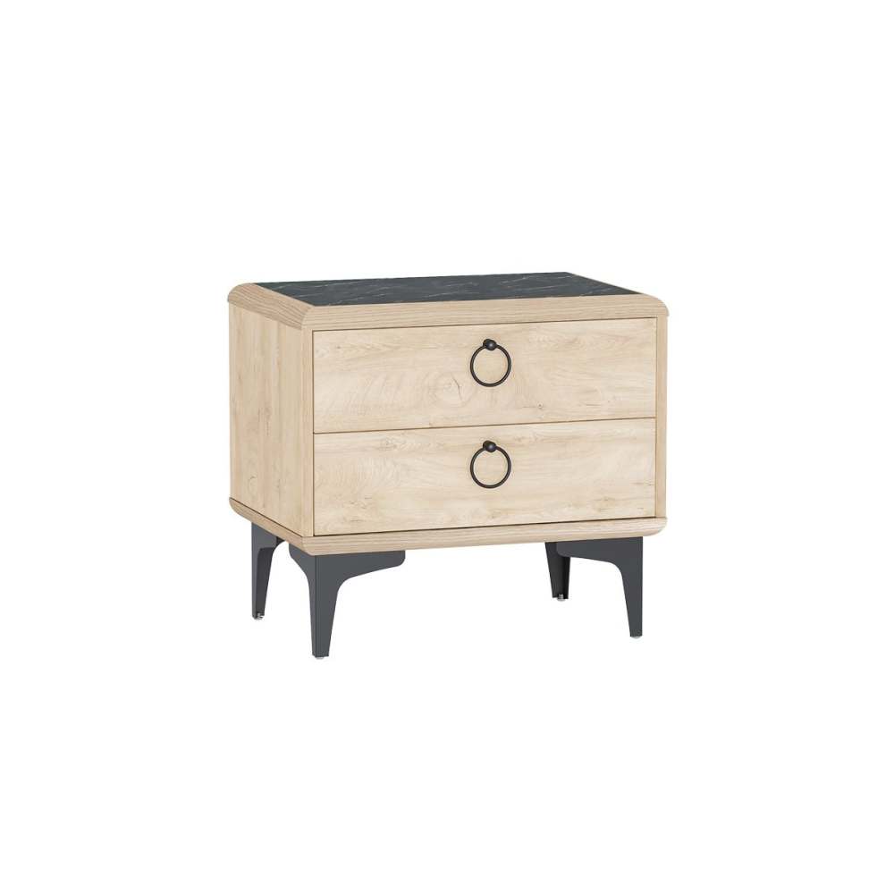 Тумба прикроватная 13.286 «Мальта» Дуб Эндгрейн/Креатель, 58x40х53 см