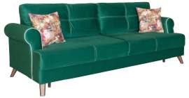 Диван-кровать «Мирта» Толидо 33 темно-зеленый малахитовый