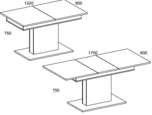 Стол раздвижной размеры