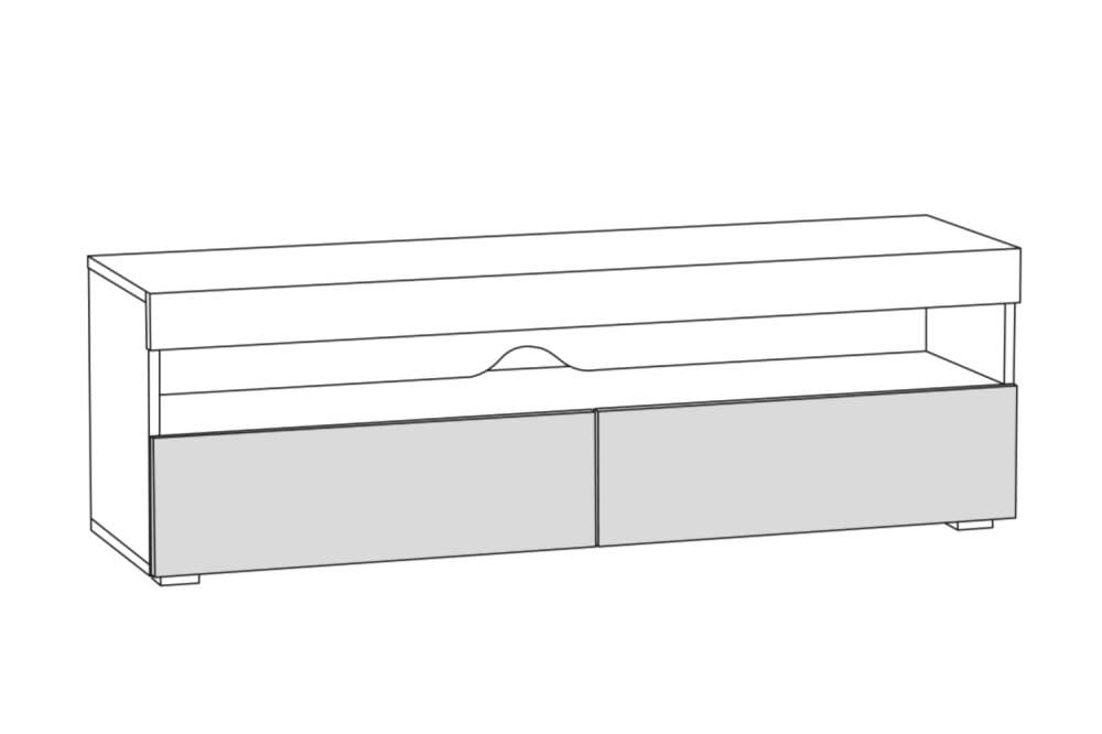 Тумба ТВ «Альба» Дуб Золотой/Белый премиум