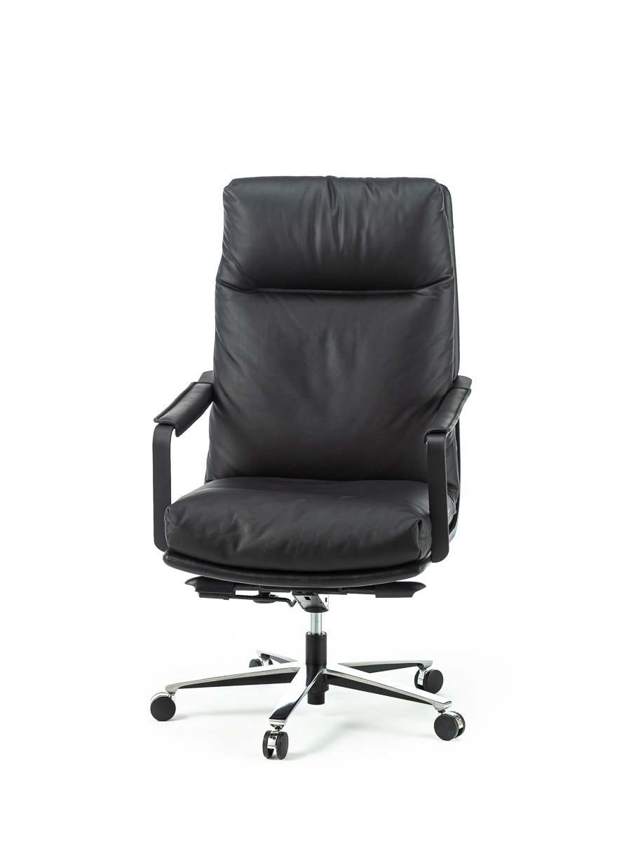 Кресло «078» Кожа черная