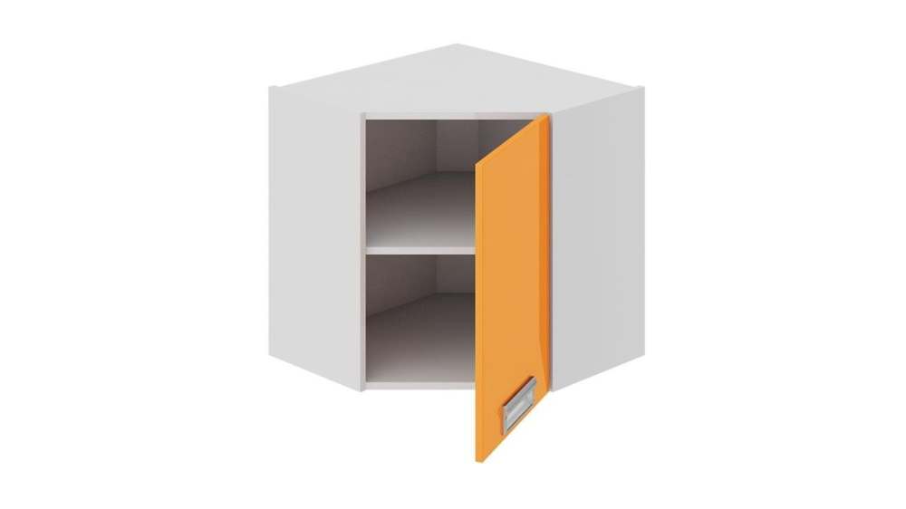 Шкаф навесной угловой 45 градусов «Бьюти» ВУ45_60-(40)_1ДР(Б) Оранж правый