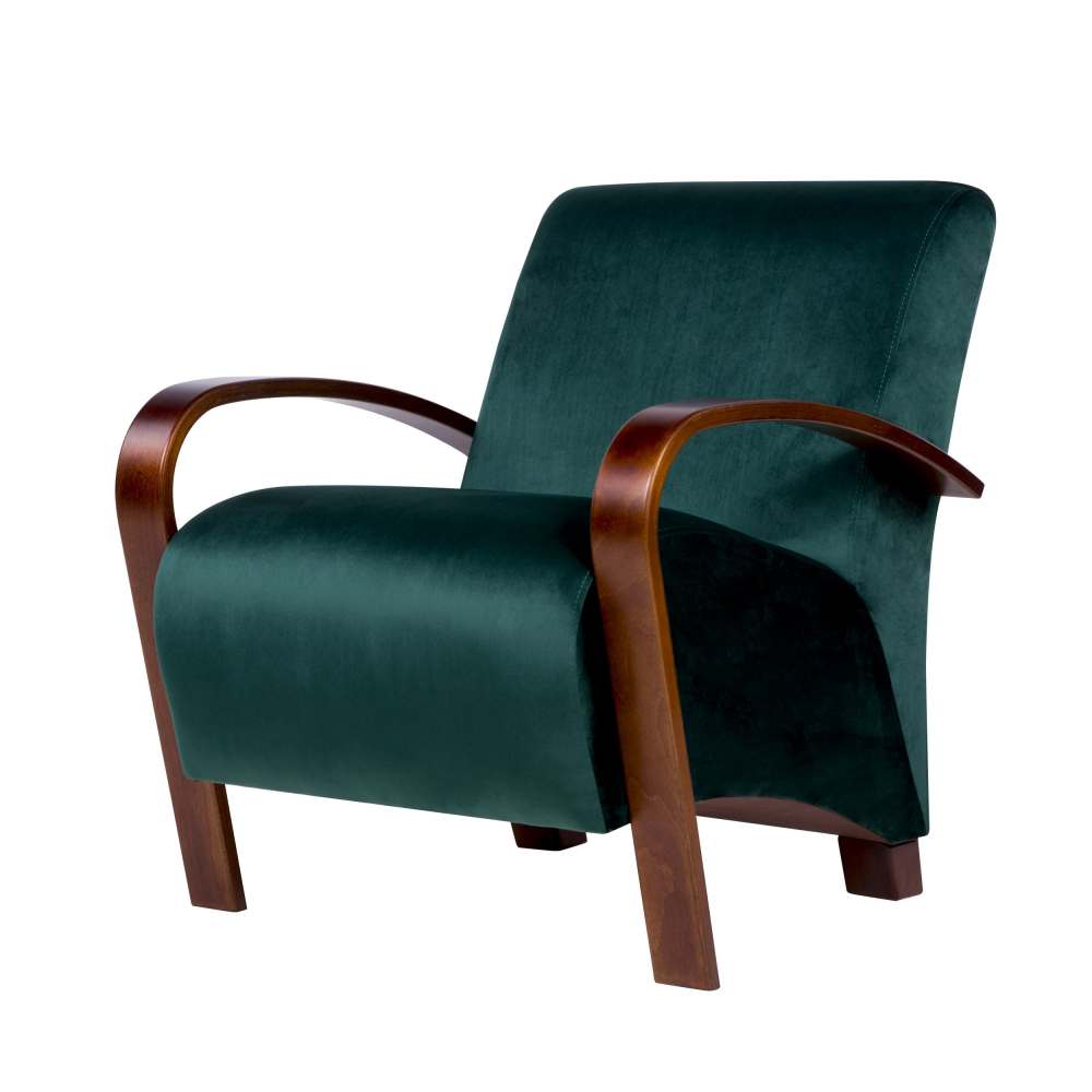 Кресло «Балатон» Вишня/Бархат Зеленый
