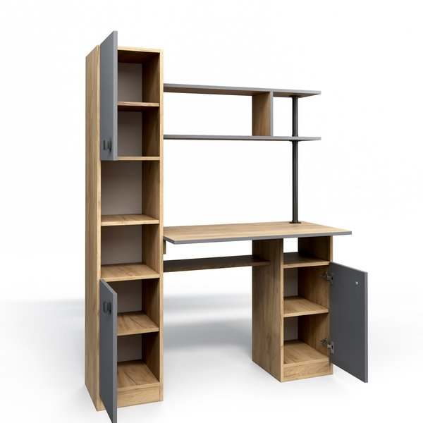 Компьютерный стол «СК-7» Дуб крафт золотой/Графит