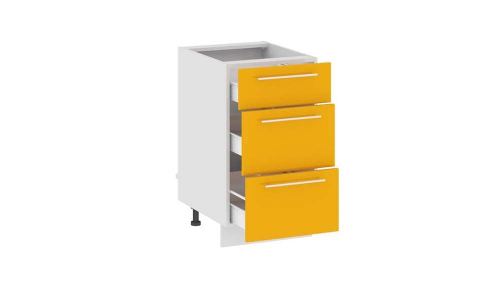 Шкаф напольный с 3-мя ящиками «Ассорти» Н(3)3я_72-45_3Я Лимон
