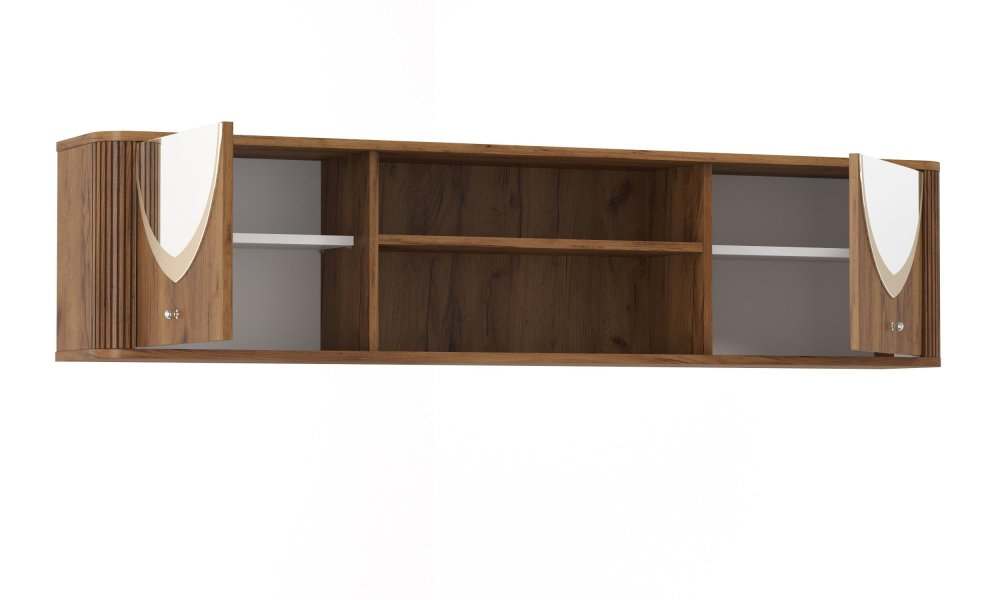 Полка навесная с зеркалом 43.18 «Стефани» Таксония/Таксония патина