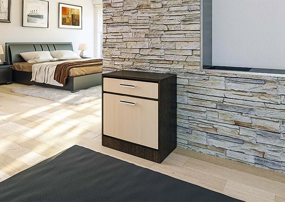 Тумба для обуви «ВЕТА 60» Венге/дуб молочный