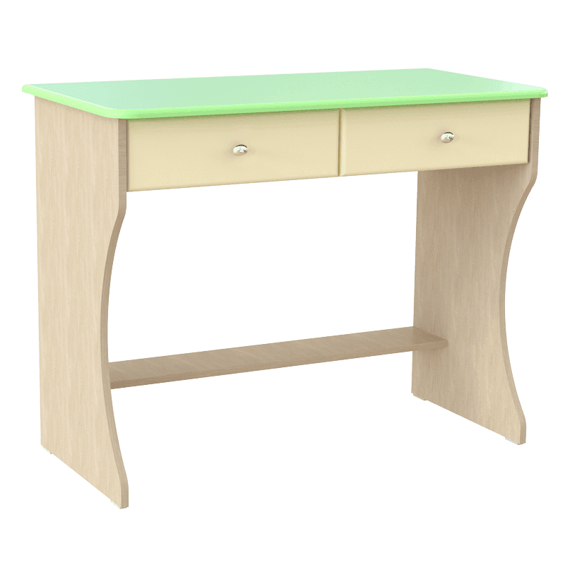 Cтол письменный «Капитошка» ДК-16К Береза снежная/эвкалипт-ваниль