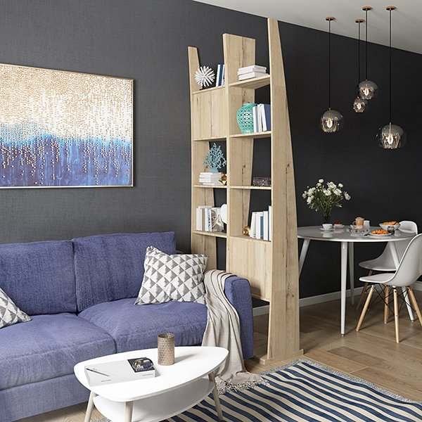 Стеллаж-перегородка «Макао 2» Дуб ирландский, ширина 90 см