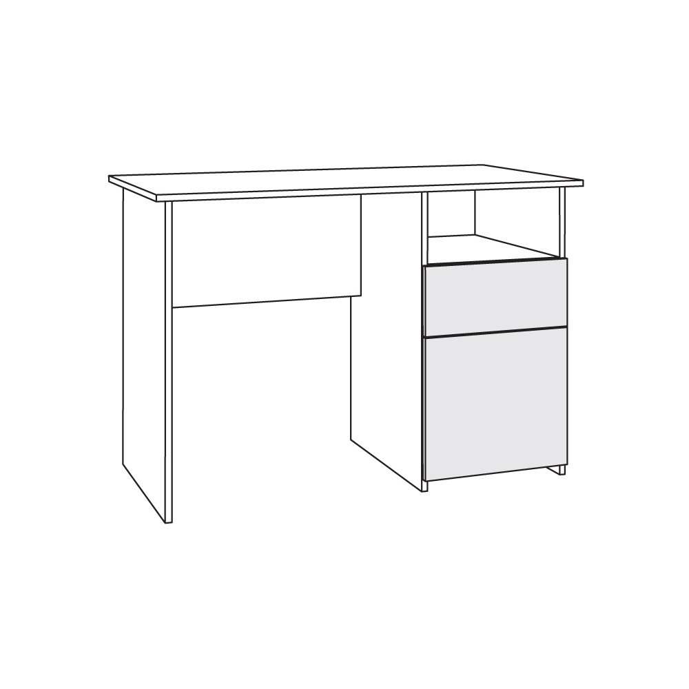 Схема стол с тумбой