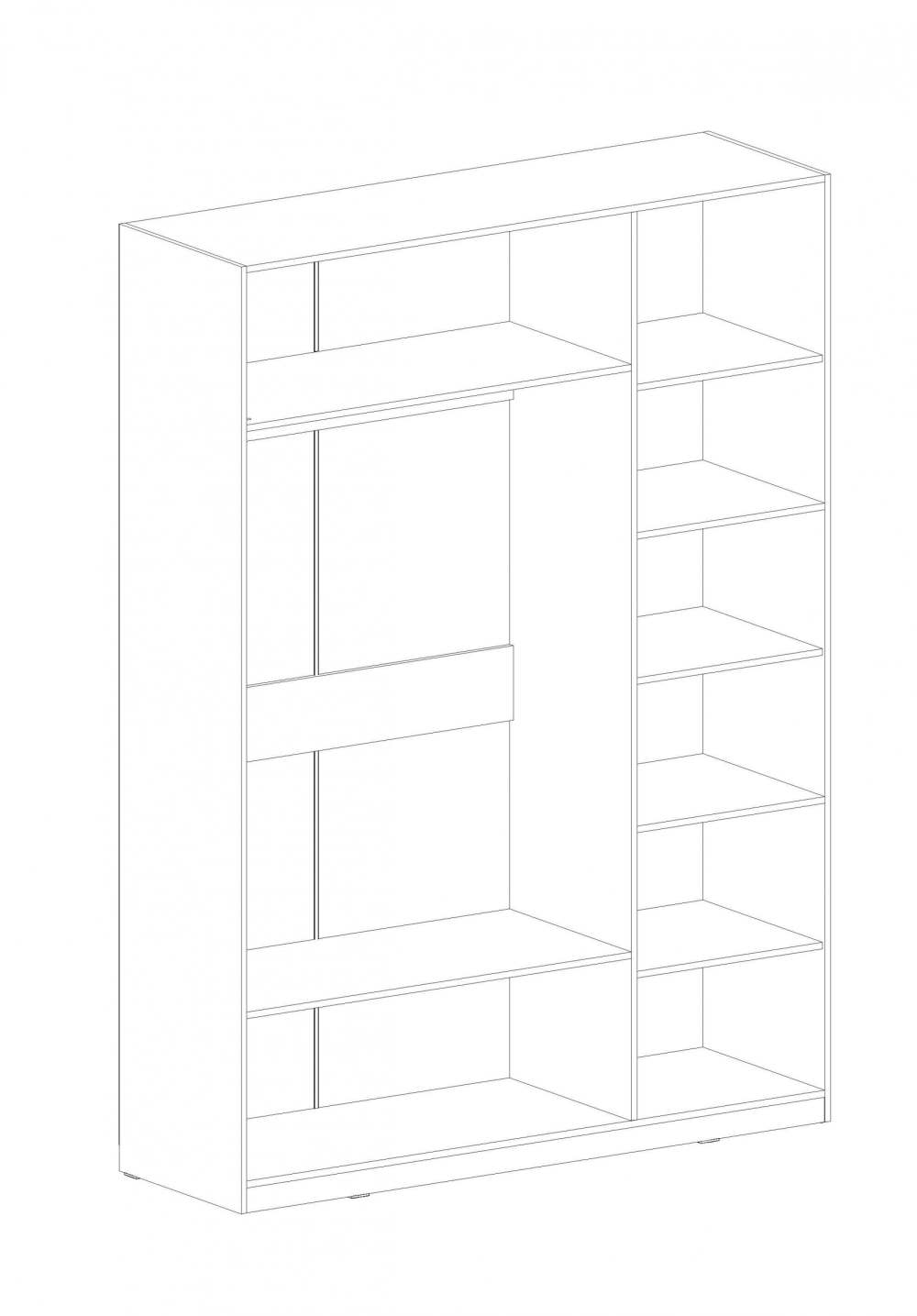 Шкаф 3-х дверный «Глазго» с обрамлением