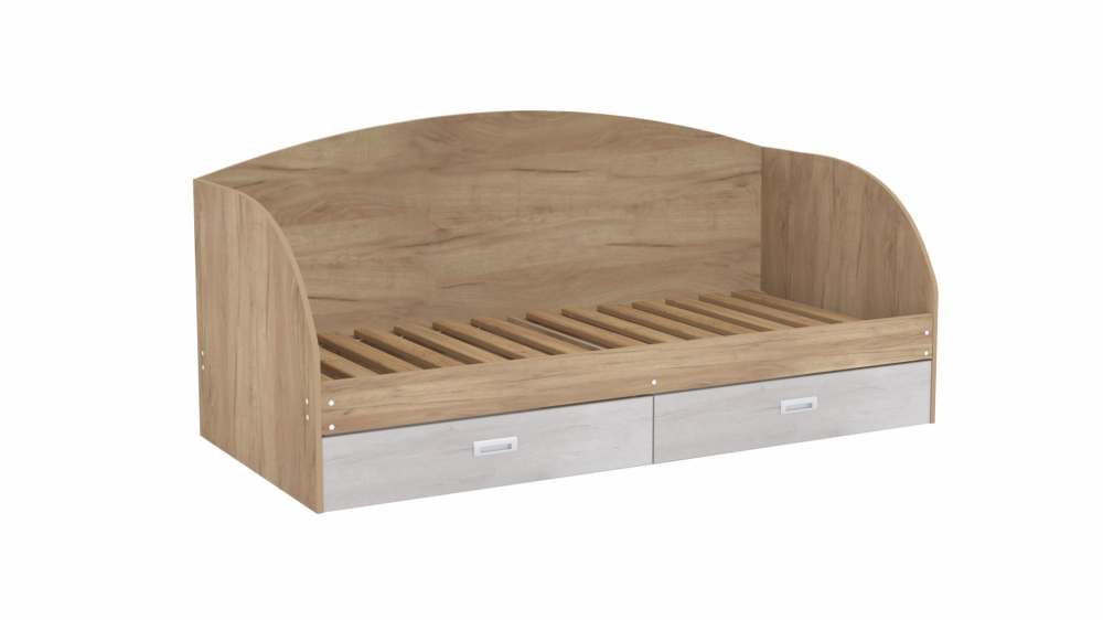 Кровать с ящиками «Юниор-3» Дуб Эльза/Дуб Ирландский