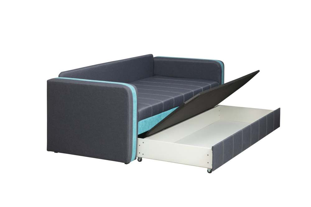 Диван-кровать «Енисей» Жаккард серый/Жаккард бирюза