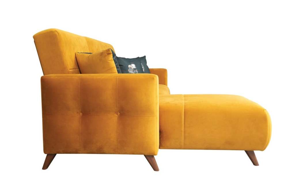 Диван-кровать угловой «Мишель» Велюр модус куркума